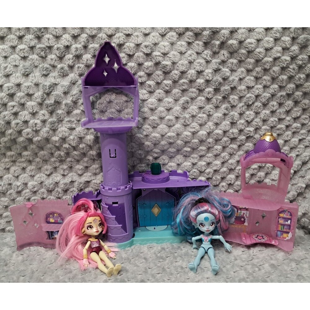 Lot of Magic Mixies Pixlings Marena Mermaid Deerlee Deerling Doll 6" Castle